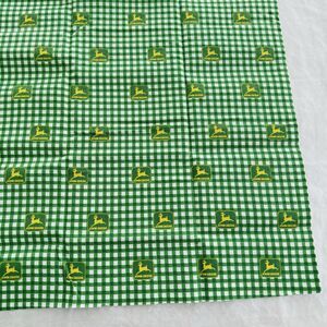 John Deere Gingham Tractor Fabric Plaid 100% Cotton Farm Rural CP65640 BTY